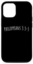 Carcasa para iPhone 12/12 Pro Versículo de la Biblia, Filipenses 3:3-5