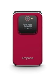 Emporia - JOY LTE - Big Button 4G FLIP Mobile Phone, ideal for the elderly - Unlocked, Large 2.8" screen, external screen, 2MP cameraRed