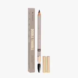 NL Beauty Eyebrow Pencil DOUBLE TROUBLE 30 DARK BROWN - Long-lasting Eyebrow Pencil with Mini Brush Accessory - 1 x 1.1 g