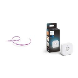 Philips Hue Lightstrip Plus 2 Meter: LED-Ljusslinga för Inomhusbruk, Startpaket Med Nätaggregat & Motion Sensor för Smart Belysning