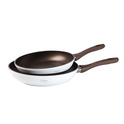 Lot de poêles à induction, 24 cm et 28 cm, capteur de température, double couche antiadhésive, Full Induction, poêles Cloen modèle Alex (set de poêles)