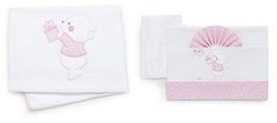 Italbaby Kit 4 stuks bed pique' Bear Pink - 600 g