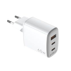 Celly, 2 Caricatori con porte USB C e USB A 35 Watt, Caricabatterie Multiplo con Tecnologia GaN, Compatto e Potente, Alimentatore per Smartphone e Tablet dei Maggiori Produttori