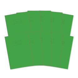 Hamelin A4-oefenboeken, 48 pagina's, lichtgroen, 10 stuks voor school, 8 mm gelinieerd en marge