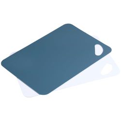 KESPER Flexible Cutting Mat (Non-Slip) – Set of 2, Material: Plastic (PP), Dimensions: 30 x 21 x 0.2 cm, Colour: White, Blue | 30553