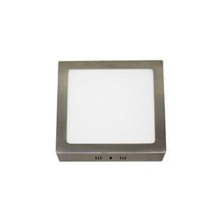 Plafoniera LED quadrata NIQUEL.18W.Sup.CAL