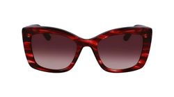 Karl Lagerfeld Unisex KL6139S zonnebril, 609 gestreept rood, 53, 609 gestreept rood, 53