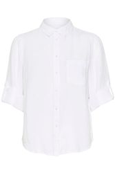 Part Two Cindiepw Women's Relaxed Fit 3/4 Sleeve Shirt Camicia, Bianco Brillante, 46 Donna