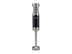 BEPER P102FRU100 Hand Blender, ABS, 600 W, Removable Whisk, 4 Steel Blades with Splash Hood, Selectable speeds, Pulse, Turbo Function, Black/Gray, Plastic