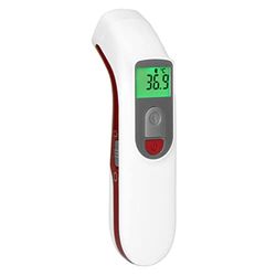 Fysic FT38 - koortsthermometer contactloos - digitale infrarood thermometer - voorhoofdthermometer voor kinderen en volwassenen - koortsalarm - wit