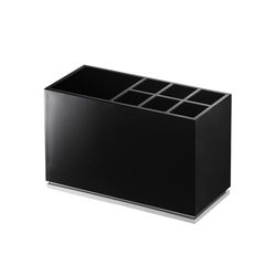 Yamazaki Toothbrush Stand, ABS resin, Black, One Size
