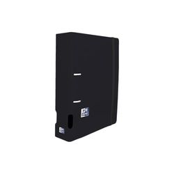 Oxford, Live & Go A4+ 2 Ring Binder with Plastic Cover and Rubber Closure - Black