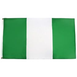 AZ FLAG - Drapeau Nigéria - 150x90 cm - Drapeau Nigérian 100% Polyester Avec Oeillets Métalliques Intégrés - Pavillon 110 g