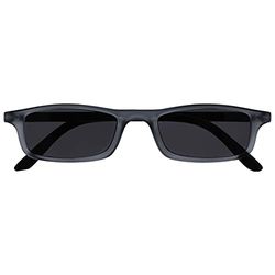 OPULIZE Matt Grey Black Lightweight Comfortable Reading Sunglasses UV400 Mens Womens Spring Hinges S17-7 +2.00