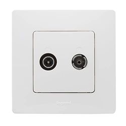 Legrand 396449 stopcontact of stopcontact voor tv, radio, satellietklem uit de monoblock-serie, compleet mechanisme, wit