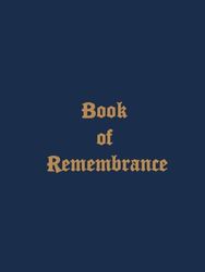 Book of Remembrance: Forever in Our Thoughts Memory / Funeral Book to Remember Departed Loved Ones | Churches, Crematorium, etc. - Dark Blue Hardback / Hardcover