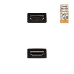 Gecertificeerde HDMI v2.0-kabel, ondersteunt 4K @60Hz, stekker type A naar A-stekker, zwart, lengte 2 meter, ideaal voor een stabiele en hoge resolutie verbinding tussen apparaten.