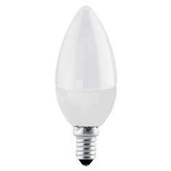 EGLO Led E14, lampadina a candela, lampada Led da 5 watt (equivalente a 40 watt), 470 lumen, bianco caldo, 3000 Kelvin, lampadina C37, Ø 3,7 cm