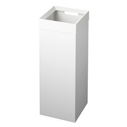 Yamazaki 4488 TOWER Grande poubelle, blanc, Acier, minimaliste, 22.5 x 22.5 x 60 c m