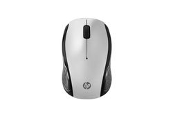 HP 200 Silver 2.4 GHz USB Wireless Mouse with Red LED 1000 DPI Optical Sensor, Up to 12 Months Battery Life
