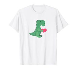 Happy Valentine's Day T-Rex T-Shirt Dinosaur Heart Maglietta