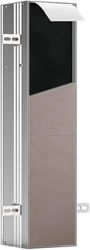 Emco ASIS PLUS - Armadietto da incasso per scopino, mobile da bagno con porta carta igienica, armadietto alto con funzione Push to Open e fermo destro