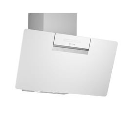 Balay, Campana decorativa de pared inclinada, 80 cm., ExtraSilencio, Control táctil, Posibilidad de recirculación, Cristal Blanco, 3BC587GBH
