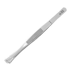 Fraccio UC0442 Pince à épiler lisse pour poisson en acier inoxydable 1810 15 cm, gris