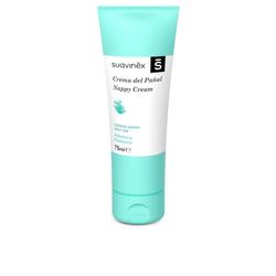 Suavinex Babyblöjkräm, skyddar mot irritation och rodnad, lämplig för känslig och nyfödd hud, blöjbyte med 90% naturliga ingredienser, krämig textur, 75 ml