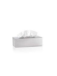 blomus NEXIO - Kleenexbox van mat roestvrij staal, cosmeticadoekjeshouder voor alle papieren doekjes, dispenser met één hand, exclusief badkameraccessoire (H x B x D: 7 x 24 x 12 cm, roestvrij staal,