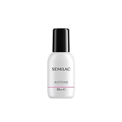 Semilac Remover Acetone Dissolvant pour vernis à ongles 50 ml Pour vernis hybride UV LED Nettoyant pour vernis à ongles pour manucure et pédicure Testé dermatologiquement