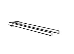 EMCO Flow Toallero de Dos Brazos para Colgar en la Pared, Barra rígida de Metal, toallero de baño, Cromado