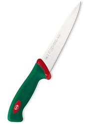 Sanelli Premana Professional Coltello per Scannare, Acciaio Inossidabile, Verde/Rosso, 18 cm