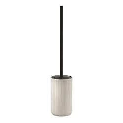 Gedy Gris, G-Naomi, escobilla de Inodoro, escobilla de baño Fabricado en cerámica, garantía de 2 años, Medidas 45,5 x 9 x 9 cm y Peso 0,502 kg, diseño R&S, único