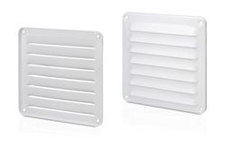 Zarivy Grille en Aluminium 150 x 150 mm, Cadre Blanc, idéale pour la Ventilation et la Distribution d'air en intérieur.