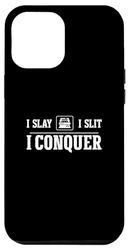 Custodia per iPhone 15 Pro Max Divertente I Slay Slit I Conquer Per Un Operatore Slitter Taglio