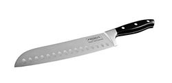 Probus 673102 Trinity Couteau Santoku 34 cm affûté à la main Premium Couteau universel Manche en plastique POM Argenté/noir