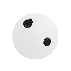 Questo Casa, Ronde digitaal bedrukte muismat, antislip onderkant, voor kantoor en thuis, diameter: 22 cm