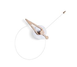 NOMON Reloj de Pared de diseño, ø40cm, Pico Blanco/Roble