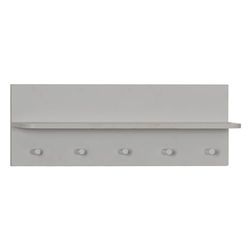 roba Wandgarderobe 'Maren 2', wandrek in baby- en kinderkamer, 1 plank, 5 haken, lichtgrijs
