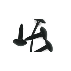 Rayher - 7871601 Brads redondos, 4 + 8 mm, blister de 75 unidades, cor preta