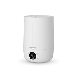 medisana AH 663 luchtbevochtiger met hygrometer en ultrasone technologie, elektrische luchtverfrisser met LED display, timer en slaapstand, diffuser voor baby's, kantoor, slaapkamer, woonkamer