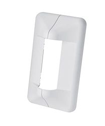 K&M 24463 Cubierta para soporte de pared de altavoz en Plástico blanco - cubierta estética - montaje sin herramientas con imán