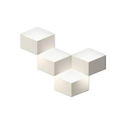 LAMPADA DA PARETE PLAFONIERA 8 LED 2 1W 700mA CON DIFFUSORE IN ALLUMINIO SERIE FOLD SURFACE COLORE BIANCO ROSSO 55 X 55 X 45 centimetri (riferimento: 4204 58/10)