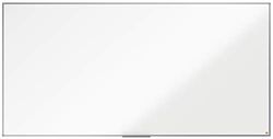 Nobo Lavagna Bianca Non-Magnetica in Melamina, 2400 x 1200 mm, Cornice in Alluminio, Sistema di Montaggio ad Angolo, Incl. Vaschetta Porta Accessori, Gamma Essence, Bianco, 1915223