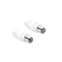 Ekon TV-antenne-adapter 9,5 mm, 2 tv-antennestekkers mannelijk naar vrouwelijk