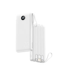 VRURC Power Bank with Built in Cables,20000mAh Portable Charger Fast Charging,PD 18W QC 3.0 Quick Charge USB C Battery Pack with 5 Outputs & 2 Inputs Compatible with Smart phones