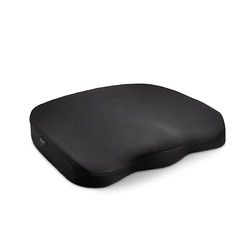 Kensington Coussin Ergonomique à Mémoire de Forme, Noir - Soutien du bas du dos, Meilleure Posture, Idéal en cas de Sciatique, Base Anti-Dérapante (K55805WW)