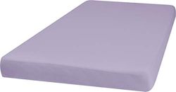 Playshoes Waterproof Jersey Fitted Sheet Mattress Protector, colchón Impermeable Unisex-Baby, Morado (Flieder 10), 27.5 x 55 Inch / 70 x 140 cm