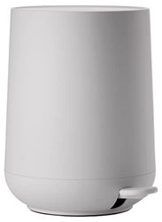 ZONE DENMARK - Poubelle Salle de Bain Nova - 5L - Design Scandinave - Plastique ABS Doux Au Toucher - Poubelle Cuisine Élégante H29cm D23cm - Gris clair